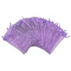 TheDisplayGuys - 96-Pack Striped Weave Organza Gift Bags with Drawstrings