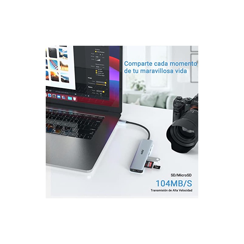 atolla USB C HUB, 7 en 1 Adaptador USB C