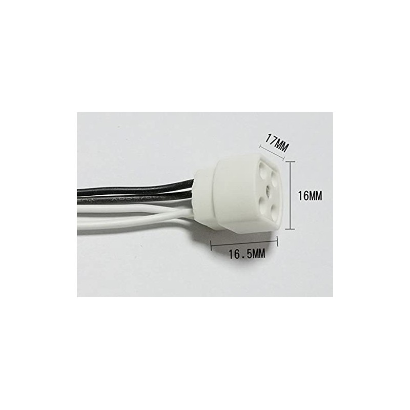 TWDRTDD G10Q 4-Pin Tube Light Socket,Ceramics 4-Pin G10Q Base Socket