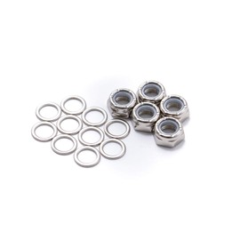 Elos Skateboard Skateboard Truck Hardware Axle Nuts 5 Axle Washers (Speed Ring) Nuts and 10 Washers for High Performance Bearings
