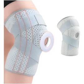 Rodillera Ajustable Con Soporte Lateral Gris #36070497 Gris Unica