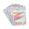 100 Pcs Zip Plastic Bag Aluminum Foil Hologram Food Pouch