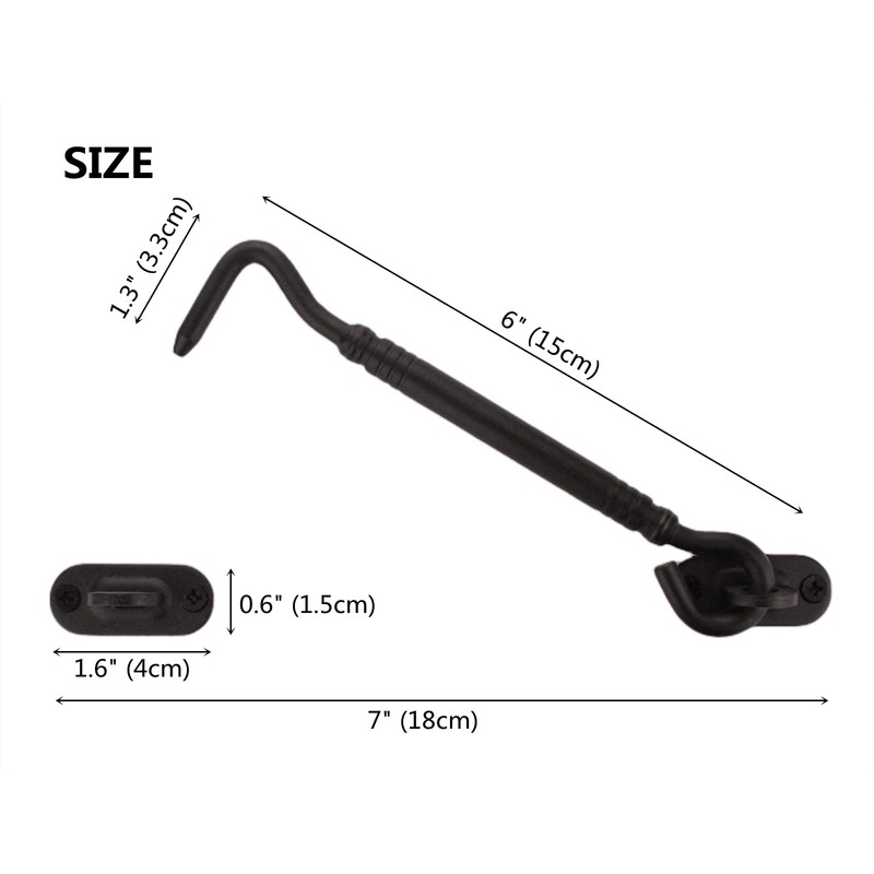 Heavy Duty Solid Barn Door Lock - 6" Sliding Door