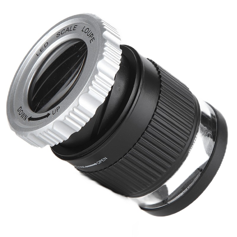 TH‑9006B Metal LED Magnifying Glass Portable High Magnification Magnifier with