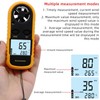 Anemómetro de mano medidor de velocidad del viento, termómetro detector