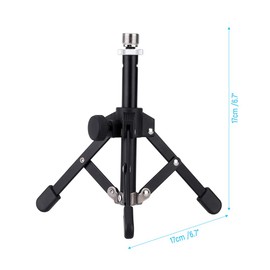 summina Mini Mic Stand Mini Foldable Desktop Tabletop Tripod Microphone Mic Stand Holder