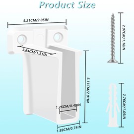 6 PCS Wire Shelf End Bracket, Plastic Closet Shelves Brackets with Screws, Heavy Duty Wall Mount Brackets for Heavy Duty Corner Support Storage Shelves