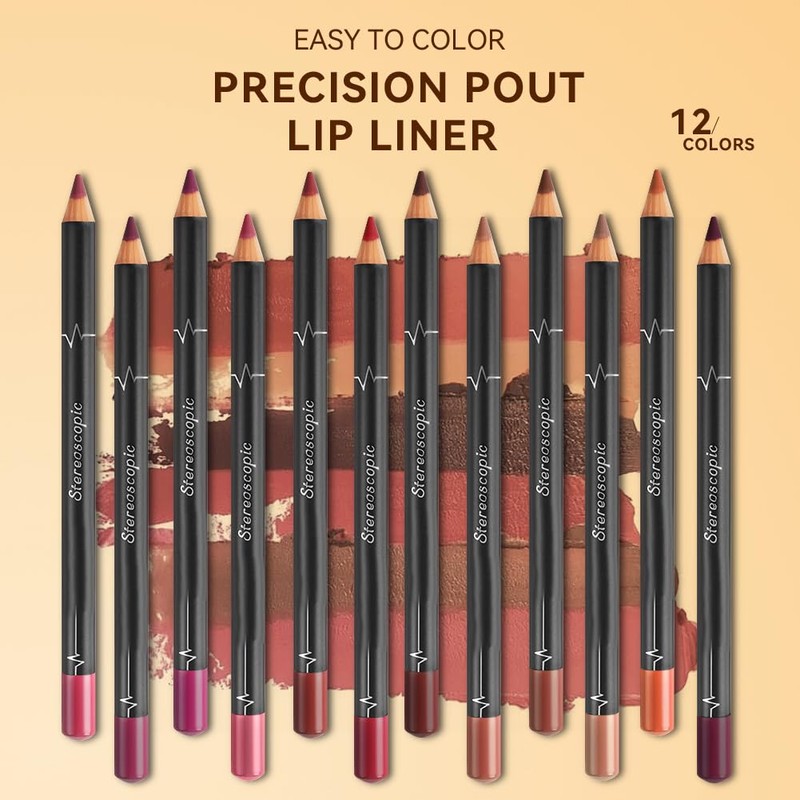LOPHE Lip Liner Set 12x Waterproof Matte