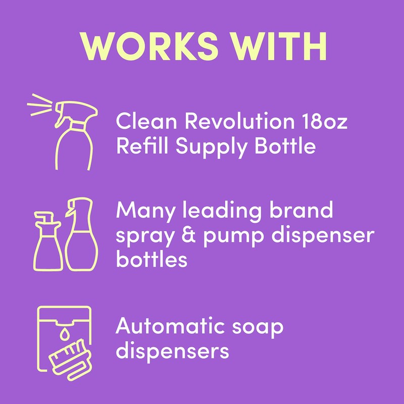 Clean Revolution SuperWash Foaming Dish Soap, 64oz, Powerful Formula Cuts