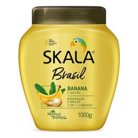 SKALA - Brasil - Creme de Tratamento 2 em 1 Banana e Bacuri 1 Kg - (Banana and Bacuri 2 in 1 Treatment Cream Net 35.27 Oz) Y