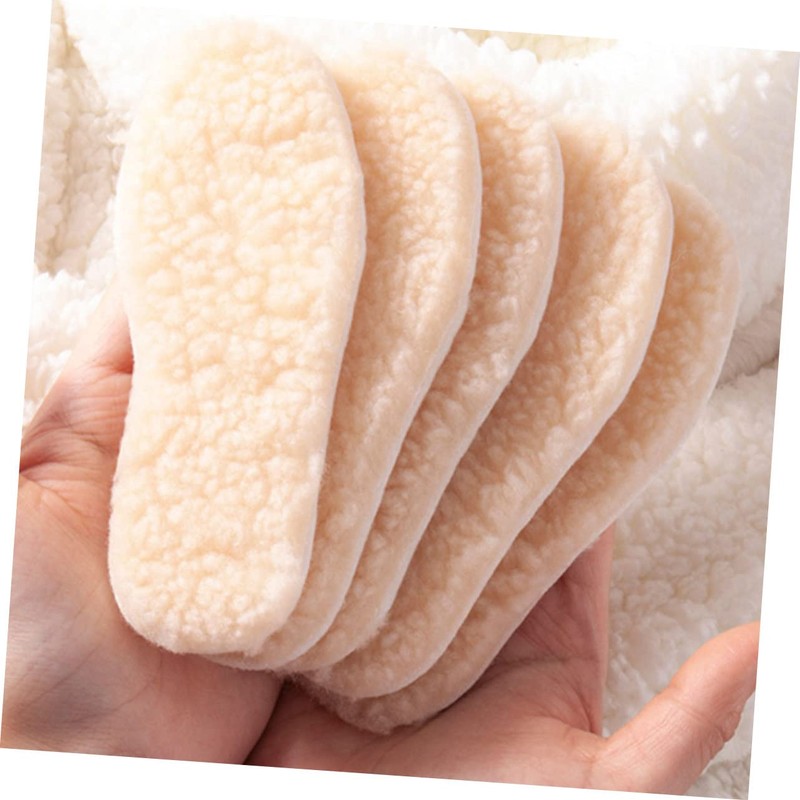Minkissy 2sets Warmth Winter Insoles Boys and Girls Imitation Lamb