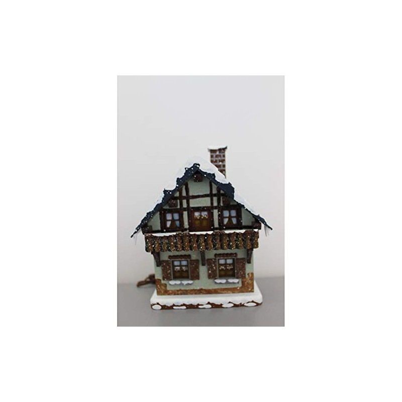 Small Figures & Ornaments Winter children House with Balcony illuminated