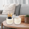 2 Pack Cotton Rope Desktop Organizer,Makeup Brush Holder,Mini Storage Basket,