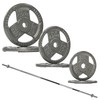 Fitvids Barbell Weight Set, Cast Iron 1" Standard Weight Plates
