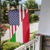 Half Italian Italy Half And American Flag Combo Half Flax