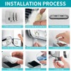 No-Drill 3 Pack 500ml Wall Mounted Soap Dispenser for Bathroom
