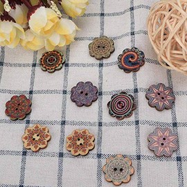 Botones de madera, botones, 100 piezas Botones de ropa Botones de costura de madera Telas para ropa Trajes Camisas