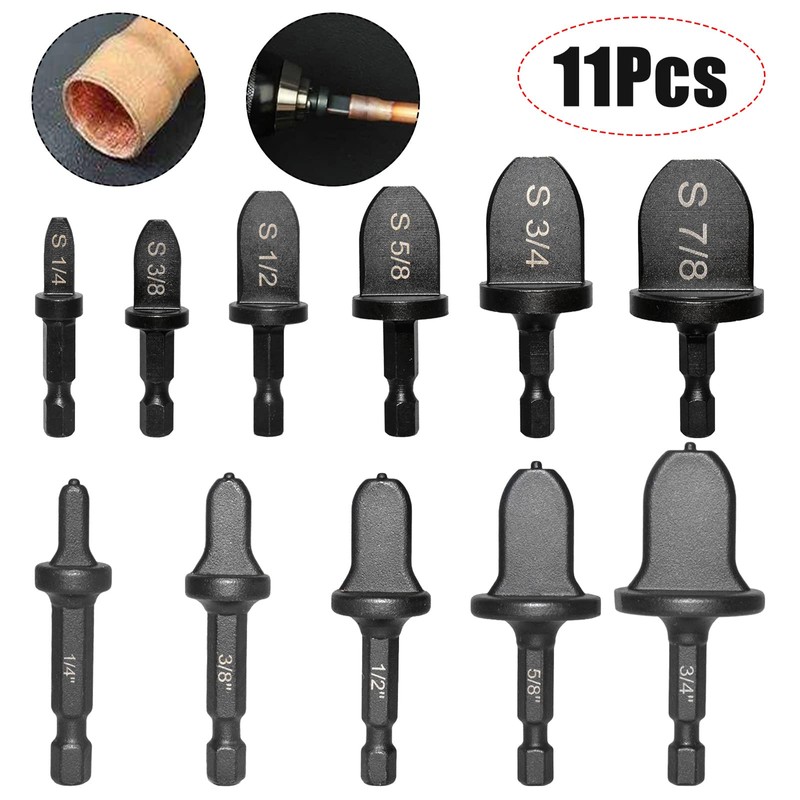 Copper Swaging Tool HVAC Drill, 11 Pcs HVAC Pipe Expander