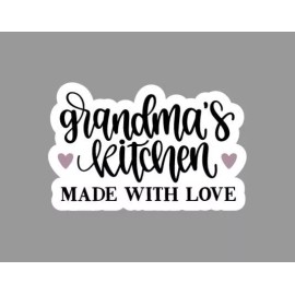 Unbranded Grandma's Kitchen Made With Love Die Cut Glossy Fridge Magnet