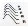 5 x Large Black Curl Up & Stand Square Wire