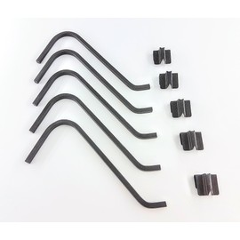5 x Large Black Curl Up & Stand Square Wire Picture Photo Frame Stands Easel