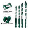 FEWELL Serrated Eccentric Masonry Drill Bit 10pcs, Four-Edge Serrated Concrete