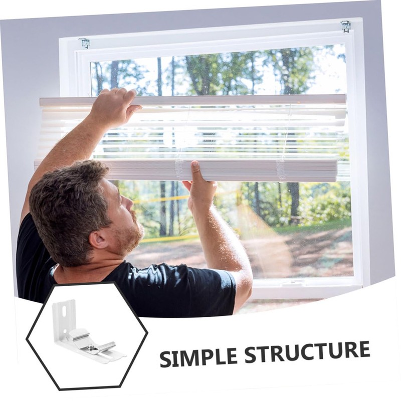 ABOOFAN 2pcs Vertical Blinds Mounting Brackets Shaped Curtain Fixing Clips