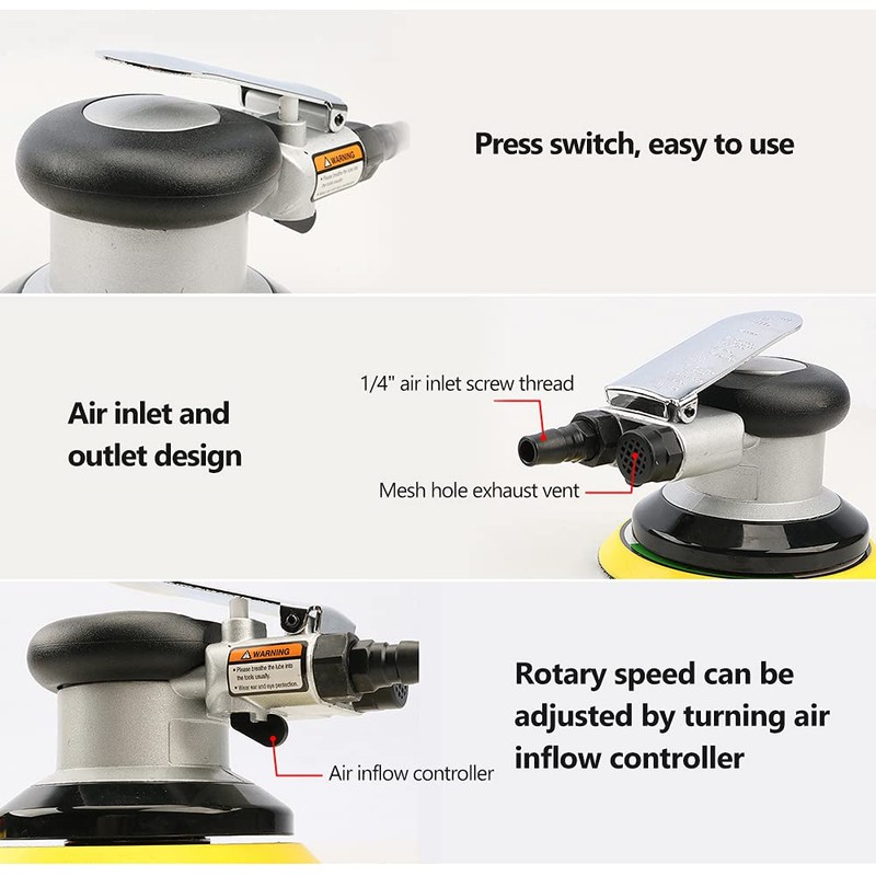 5'' Pneumatic Sander Pneumatic Polisher Air Sander Air Palm Orbital