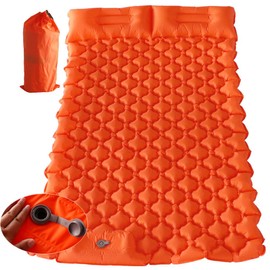 Double Camping Pad for 2-Person - Extra Thick Inflatable Camping Mattress, Lightweight & Waterproof, Portable for Backpacking, Tent Camping & Outdoor Adventures