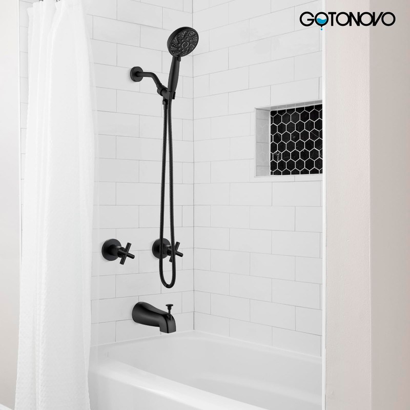 gotonovo 2 Handles Tub Shower Faucet Set,Bathtub Faucet Set with