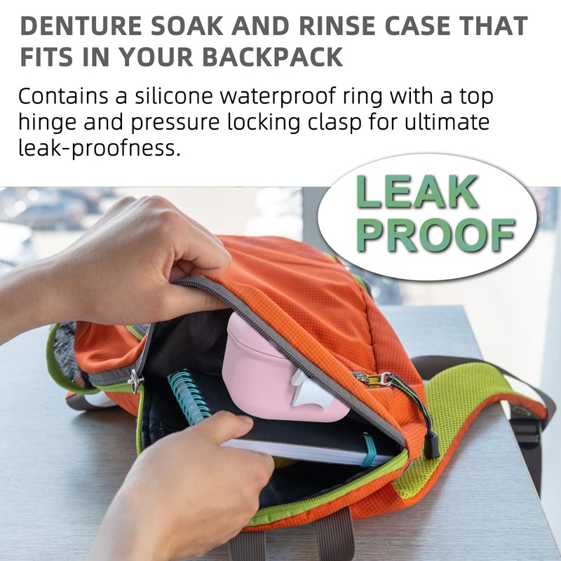 ARGOMAX Leak-proof Prosthesis Box, Portable Soaking Denture Box, Upgraded Version
