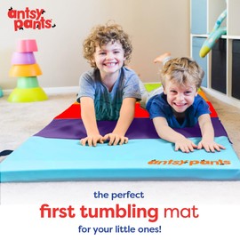 Antsy Pants Tumbling Mat – Gymnastics Mat, Easy to Clean Gym Mat, Sturdy, Foldable Tumbling Mat for Kids, Padded, Lightweight, Portable, Carrying Handle, Gymnastics Equipment for Activity Play