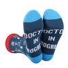 CENWA 1 Pair Doctor in Progress Socks Appreciation Gift, Blue,