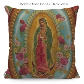 WONDERTIFY Throw Pillow Case Cover Beads of The Mexican People Huichol Ethnic Colorful Soft Linen Pillow Case, Cotton Linen, Multi 53, 18 x 18 Inch