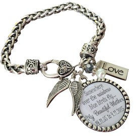 SYMPATHY gift, In memory of sympathy gift, REMEMBRANCE jewelry, remembrance gifts, Somewhere over the rainbow, ANGEL wings, mourning jewelry, cross charm