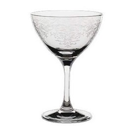 RONA Steelite Vintage Lace Martini/Cocktail Glasses, Set of 6