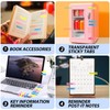 Lysas 2800pcs Morandi Sticky Book Tabs, Transparent Page Markers Colored,