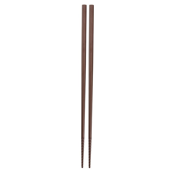 曙産業 箸 茶 22.5cm 日本製 業務用品 先端のグルグルの溝ですべらずしっかり掴める トルネード箸 PM-106