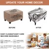 Eco-Ancheng Stretch Ottoman Cover Rectangular Storage Ottoman Slipcover Footrest Stool