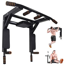 ptlsy Pull Up Bar Wall Mount Multifunctional Heavy Duty Wall Mounted Chin Up Bar for Home Gym Indoor Workout, Fitness Equipment, Supports to 440 Lbs