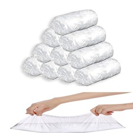 Fcliqzod888 100 Pcs Disposable Shoe Covers, 1 Pack (50 Pairs), Polyethylene, Waterproof, Oil-proof, Dustproof, Anti-Slip, One Size, Clear, Unisex, Lightweight, Durable, Easy to Put On and Take Off