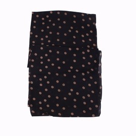 Cozzy Land Polka Dot Scarf-Black-28 inches wide x 63 inches long