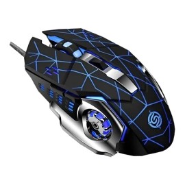 Mouse Gamer K-Snake Q5 con 6 Botones, 3200 dpi y Luces RGB