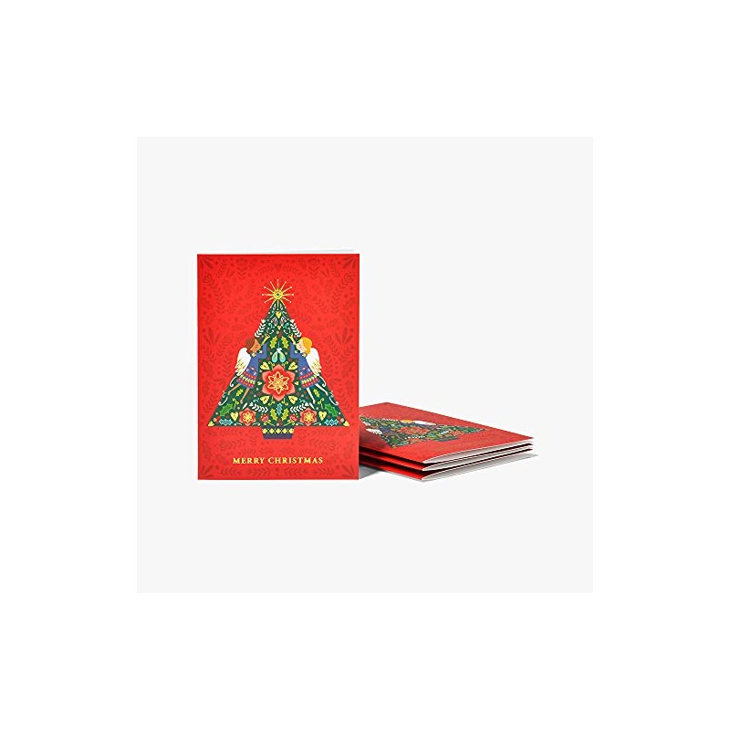 Paperchase Luxe Wreath Christmas Cards - Box of 8, 613982