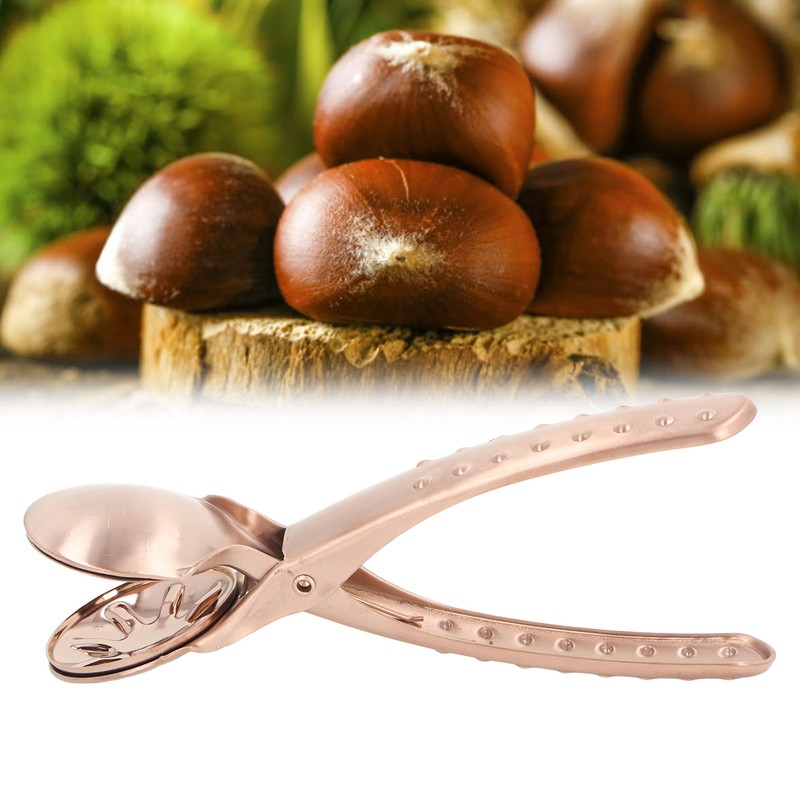 Stainless Steel Chestnut Cutter Tool Rose Gold Cross Shaped Comfortable