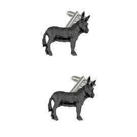 C15 Donkey BLACK fine English pewter design cufflinks