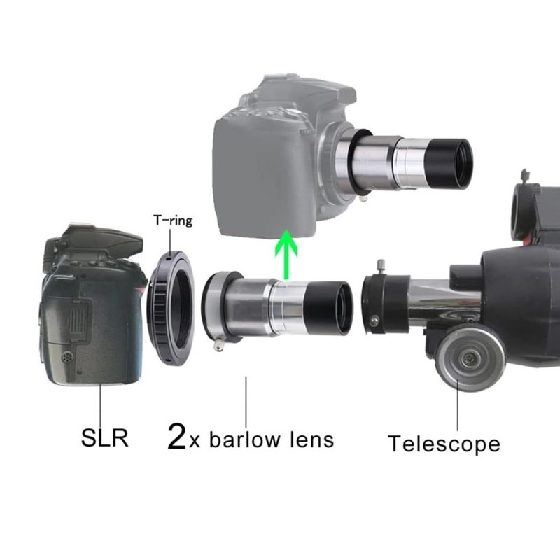 2X Barlow Lens 1.25 Inch Multi Coated Optical Glass Astronomical