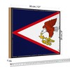 Holzschild | Flagge von Amerikanisch-Samoa | Retro-Stil | 20 cm