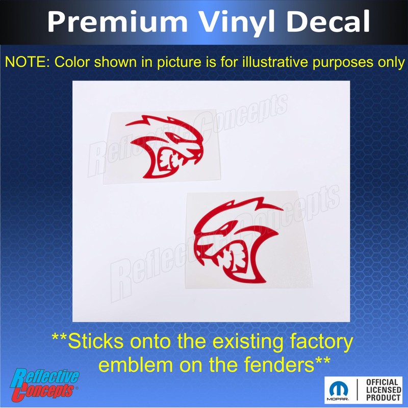 Reflective Concepts Hellcat Emblem Overlay Decal Stickers - 15-18 Challenger