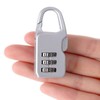 Mini Passcode Lock Daily Dial Padlock Silver 1pc 2ea